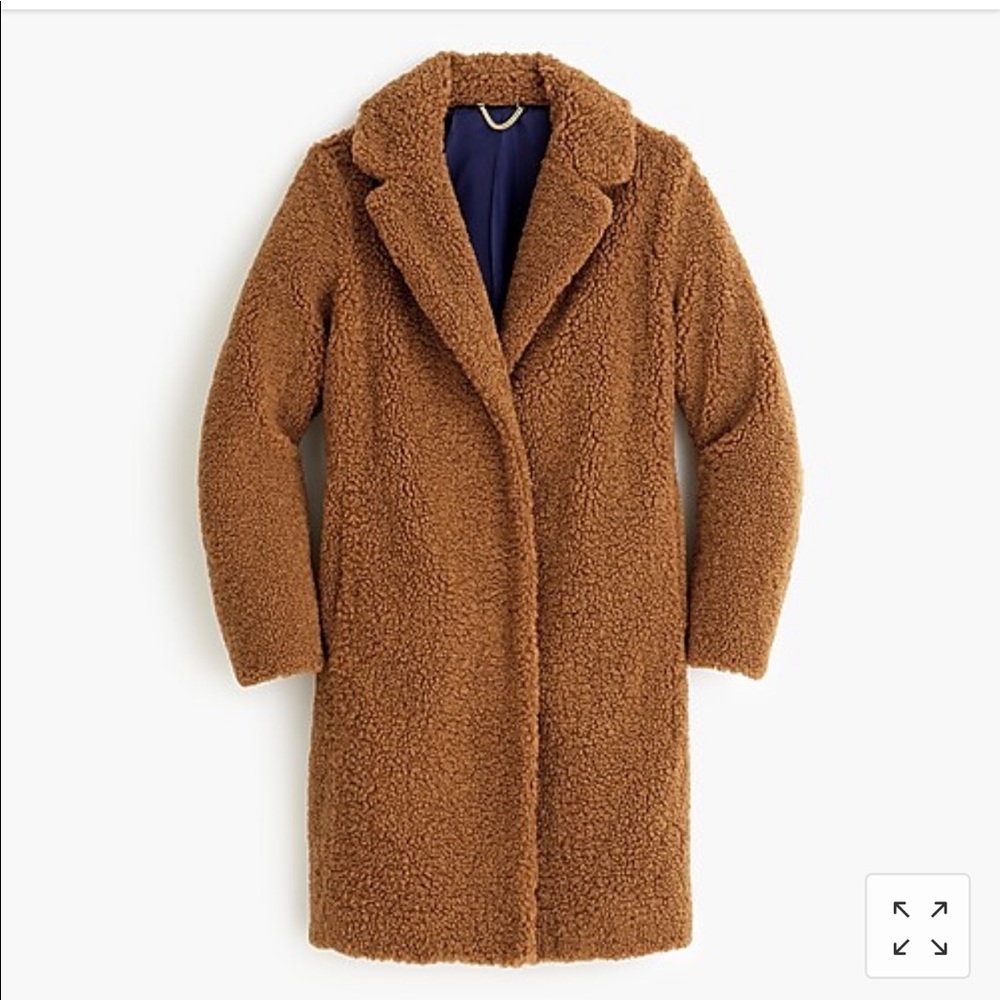 Gorgeous and sold out J. Crew Teddy Coat